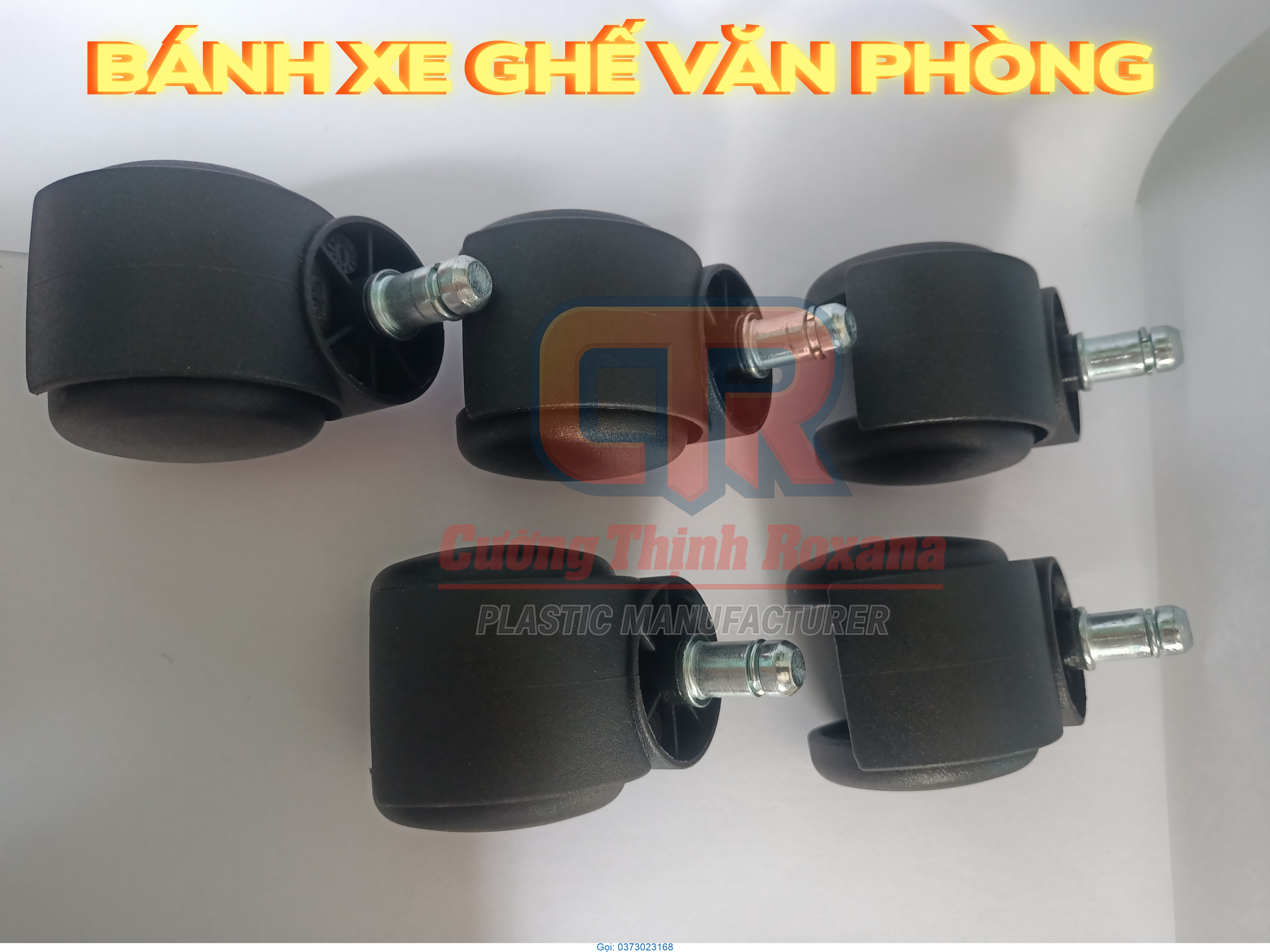 bánh xe ghế văn phòng Ø50 ty cắm 11x21mm