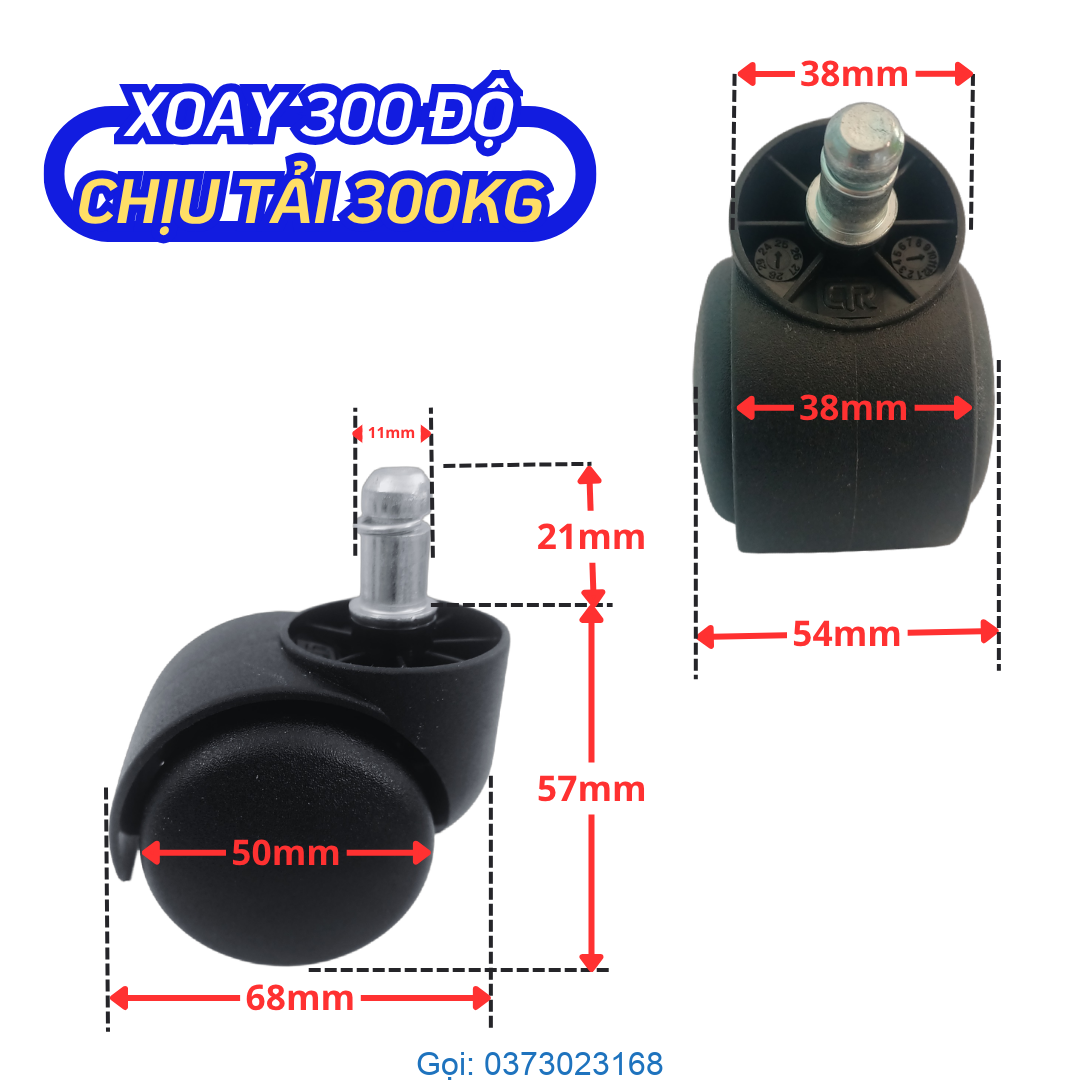 Đo đường kính bánh xe ghế văn phòng